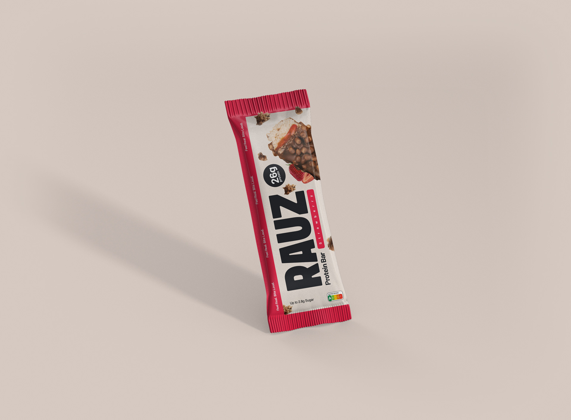 RAUZ Protein Bar – Çilekli | Yüksek Proteinli Atıştırmalık (12 Adet)